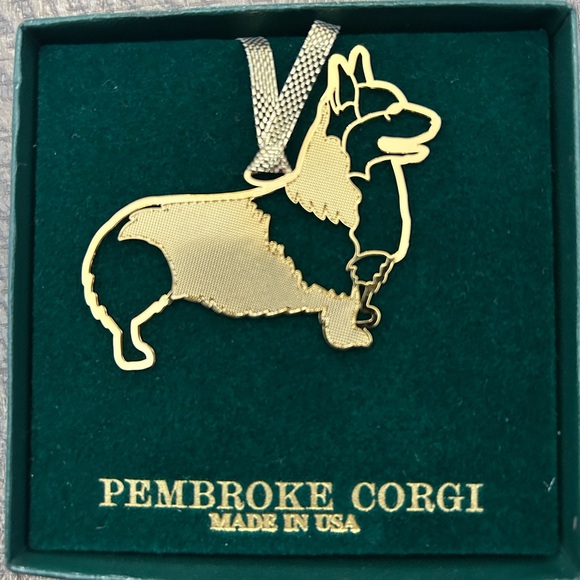 Pembroke Vintage Corgi Laser Cut Gold Dog Christmas Holiday Ornament New/Old - Picture 6 of 6